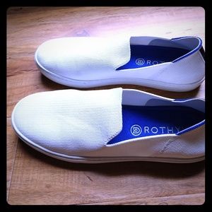 Rothy's Bright White Sneakers in Size 10